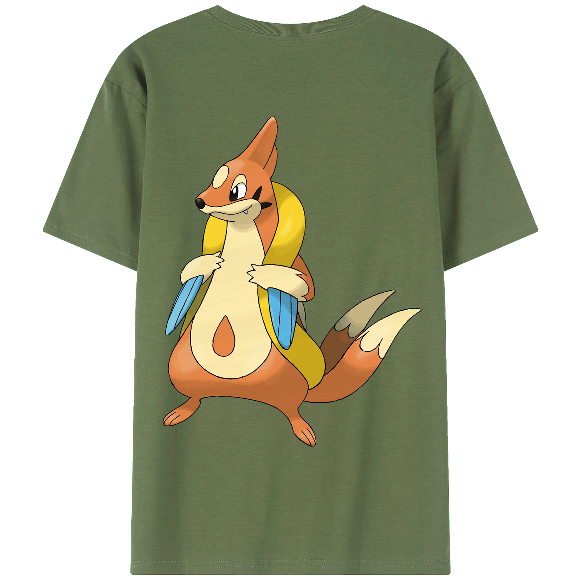 （画像用） ポケットモンスター Pokémon 綿100％ メンズ半袖Tシャツ（バックプリント） 通気性